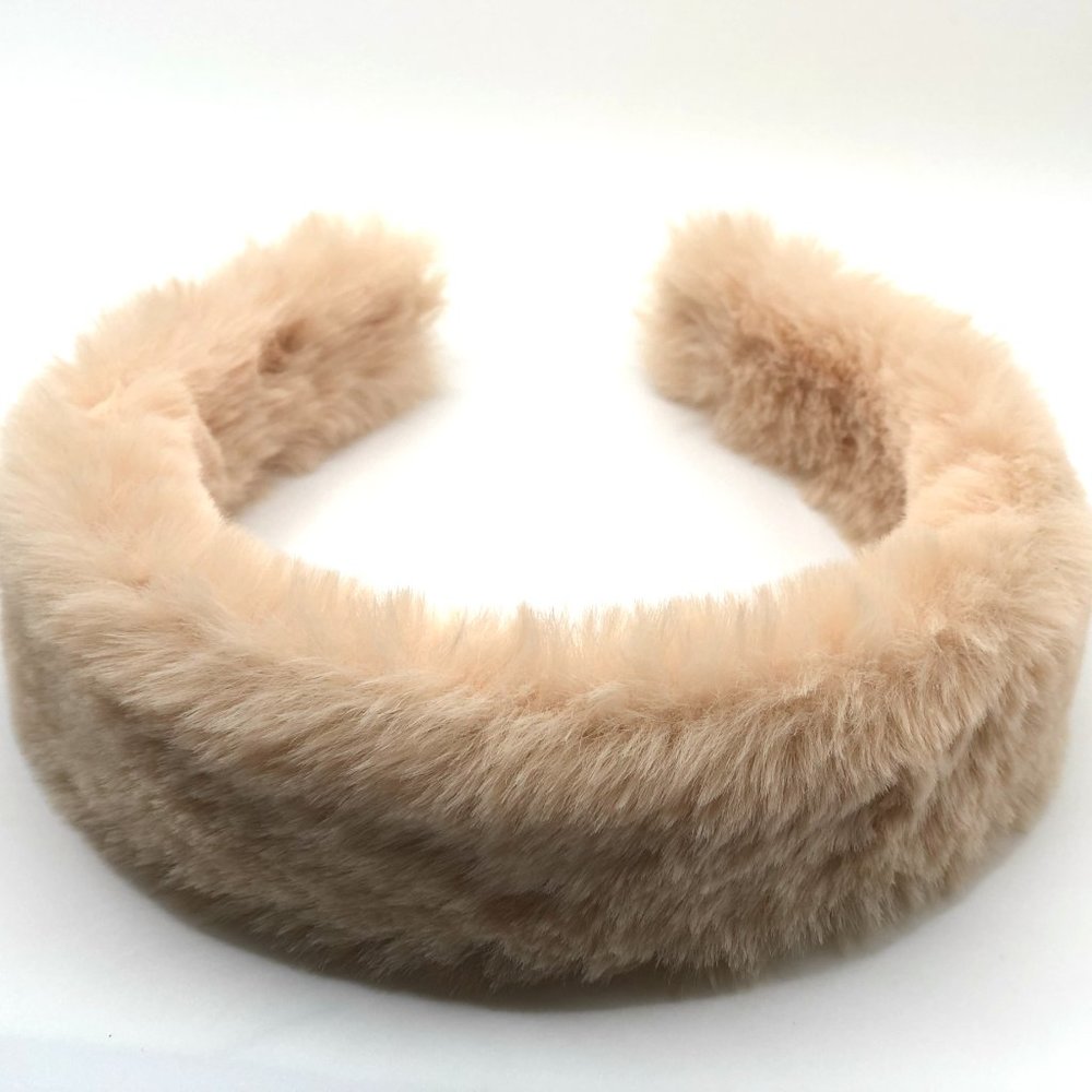 Fluffy Headband Hairband / Hair loop Rabbit fur for women